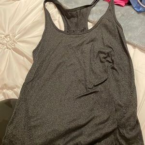 Dark gray loosefitting Lululemon tank top